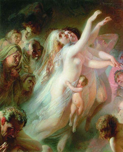 Konstantin Makovsky Charon transfers the souls of deads over the Stix river china oil painting image